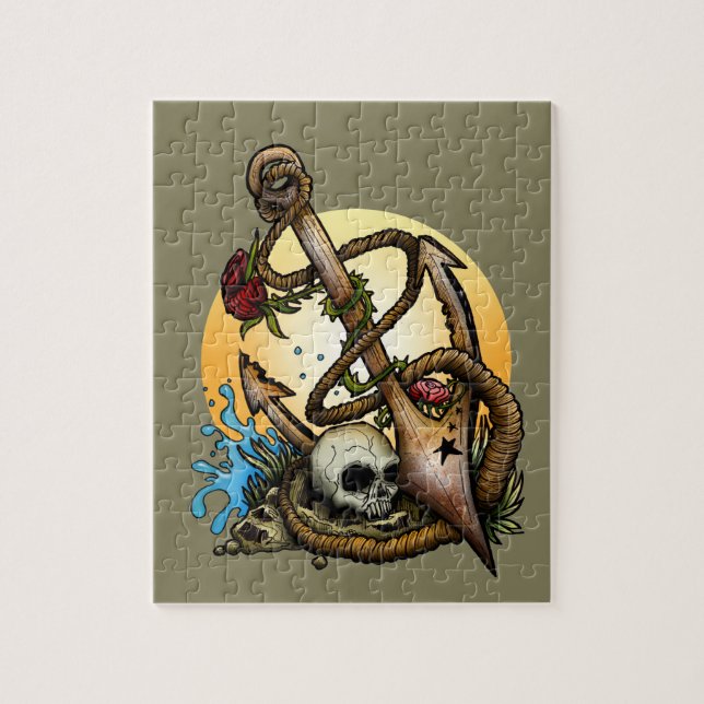 Anchored Jigsaw Puzzle (Vertical)