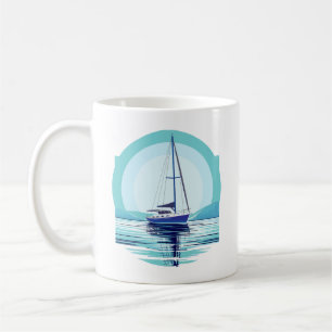 Anchored Sailboat Coffee Mug