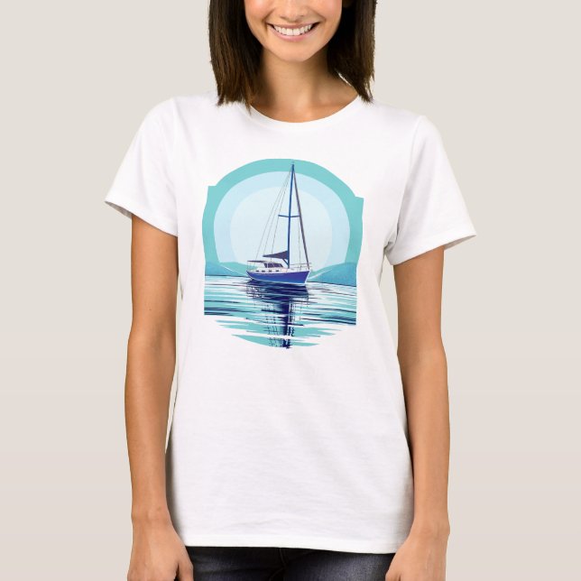 Anchored Sailboat T-Shirt (Front)