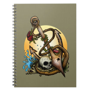 Anchored Spiral Notebook