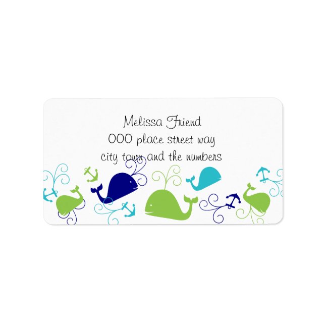 Anchors-a-Whale Label (Front)