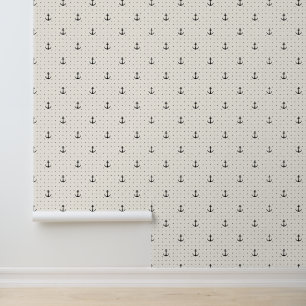 Anchors Away! Classic Nautical Anchor Pattern Wallpaper