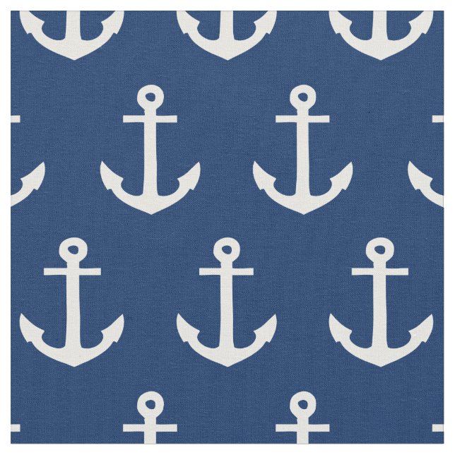 Anchors Away in Navy | Fabric (Close Up)