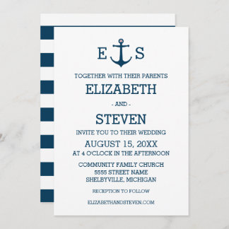 Anchors Away Invitation
