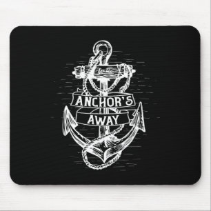 Anchors Away Men's And Women's Sailor Boat Captain Mouse Pad