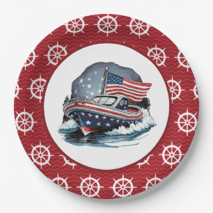 Anchors Away Paper Plate