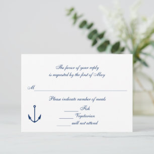 "Anchors Away" RSVP/Reply Cards