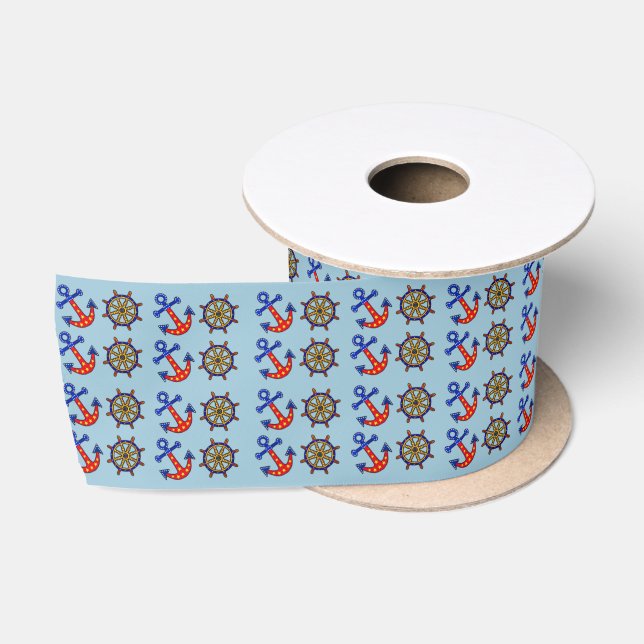 Anchors Away Satin Ribbon (Spool)