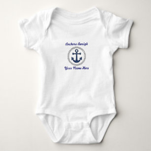 Anchors Aweigh 1 Personalised Baby Bodysuit
