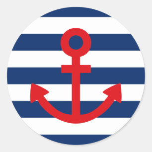 Anchors Aweigh Classic Round Sticker
