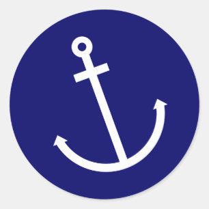 Anchors Aweigh Classic Round Sticker