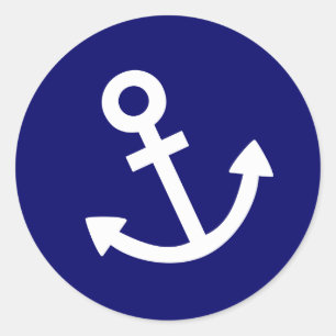 Anchors Aweigh Classic Round Sticker