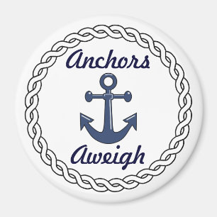 Anchors Aweigh White Magnet