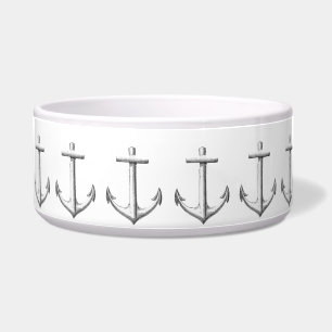 Anchors Ceramic Pet Bowl