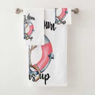 Anchors Down Bottoms Up Bath Towel Set