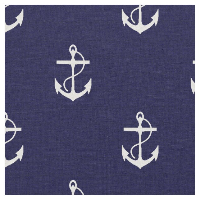 Anchors Nautical Fabric (Close Up)