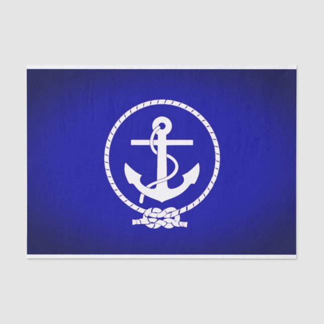 Anchors Nautical Gift Tissue Paper (Front)