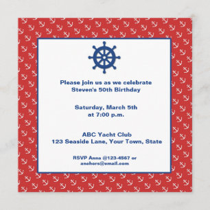 Anchors, Nautical Invitation
