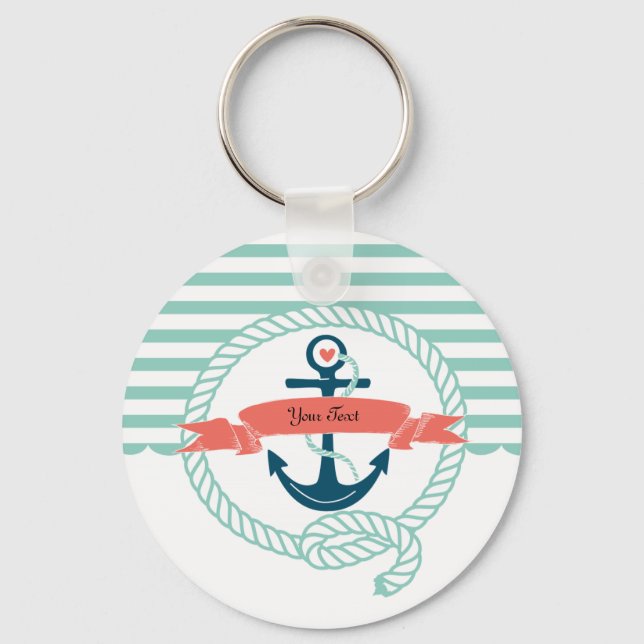 Anchors Nautical Key Ring (Front)