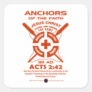 Anchors of the Faith Square Sticker