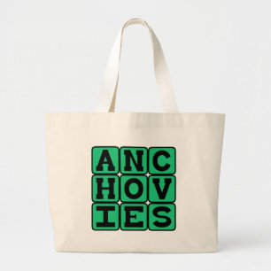 Anchovies, Tasty Salad Topping Large Tote Bag