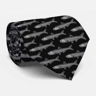 Anchovy Pattern - Black and 30% Grey Tie