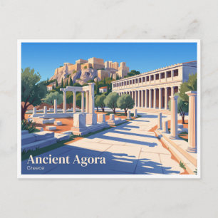 Ancient Agora of Athens Greece Postcard