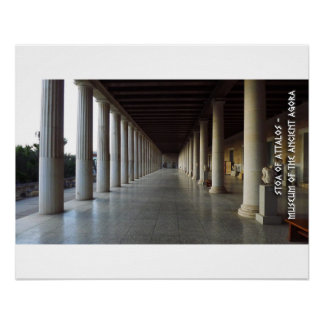 Ancient Agora of Athens, Greece. Stoa of Attalos Poster