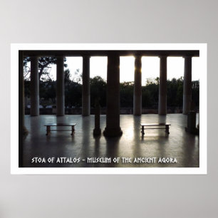 Ancient Agora of Athens, Greece. Stoa of Attalos Poster