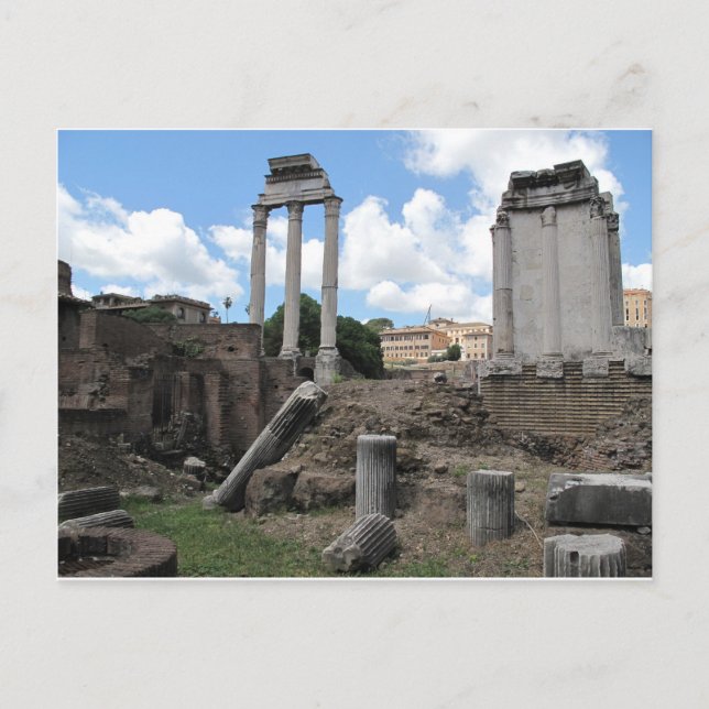 Ancient Agora temple pillar ruins Postcard (Front)
