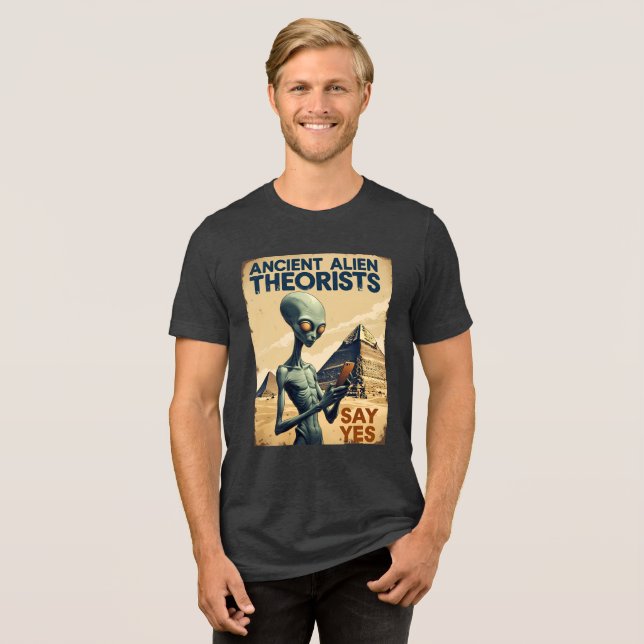 Ancient Alien Conspiracy Theory  Tri-Blend Shirt (Front Full)