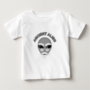 Ancient Alien Head Newsprint Baby T-Shirt