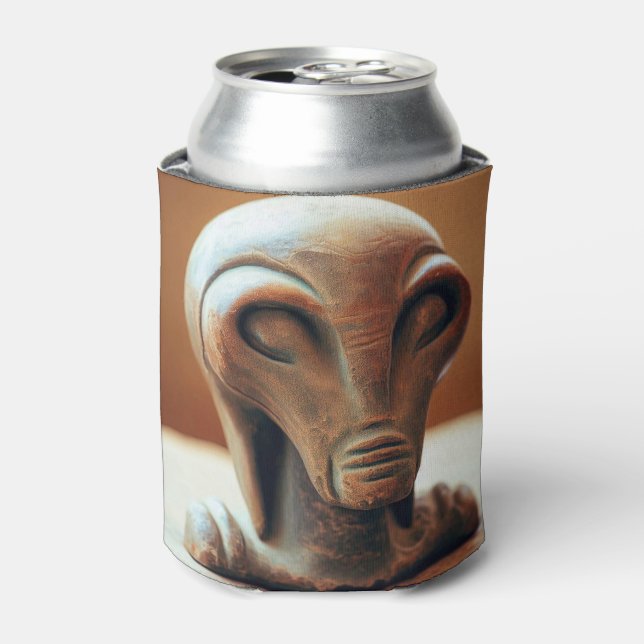 Ancient Alien Statue Can Cooler (Can Front)