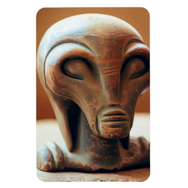 Ancient Alien Statue Magnet (Vertical)