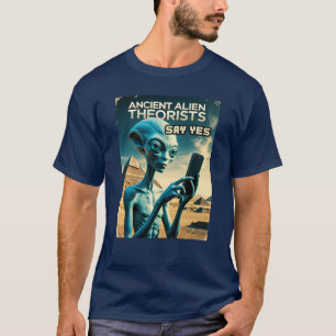 Ancient Alien UFO Pyramid Conspiracy T-Shirt