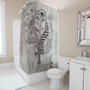 Ancient Aliens , Anubis Shower Curtain