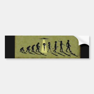 Ancient Aliens evolution UFO life bumper sticker