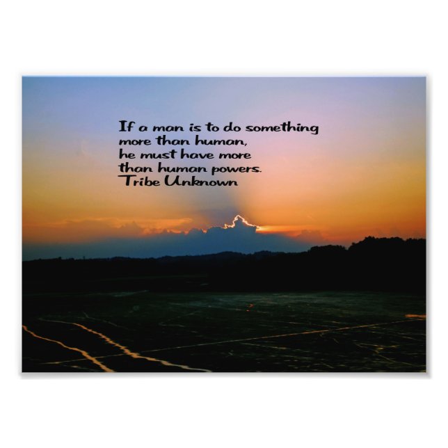 Ancient American Indian proverb Photo Print (Front)
