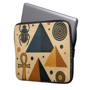 Ancient Ankh Power Laptop Sleeve Geometric