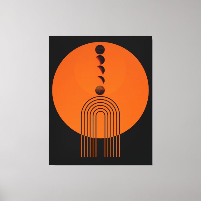 Ancient Arch Century Moon Planet Canvas Print (Front)