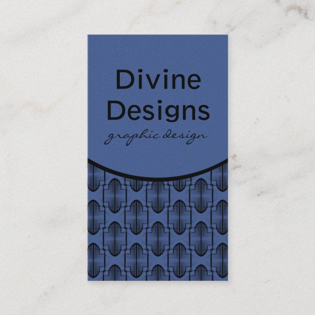 Ancient Arches Business Card, Blue Business Card (Front)