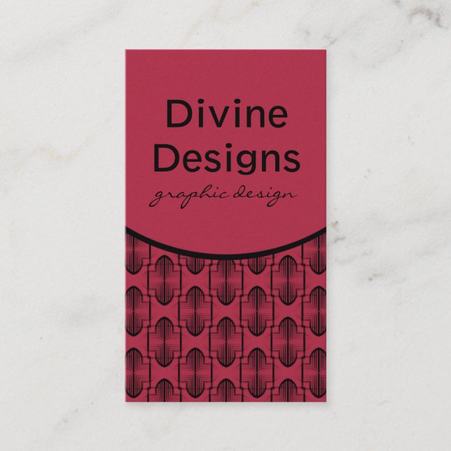 Ancient Arches Business Card, Pink Card (Front)