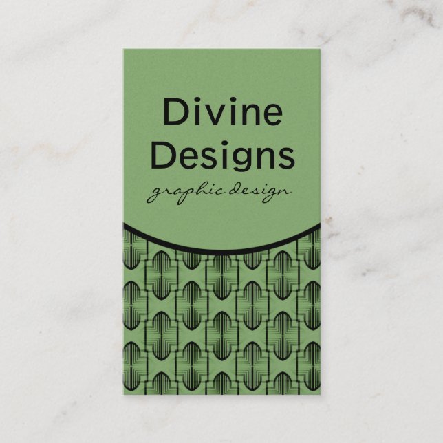 Ancient Arches Business Card, Sage Card (Front)