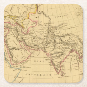 Ancient Asia Square Paper Coaster