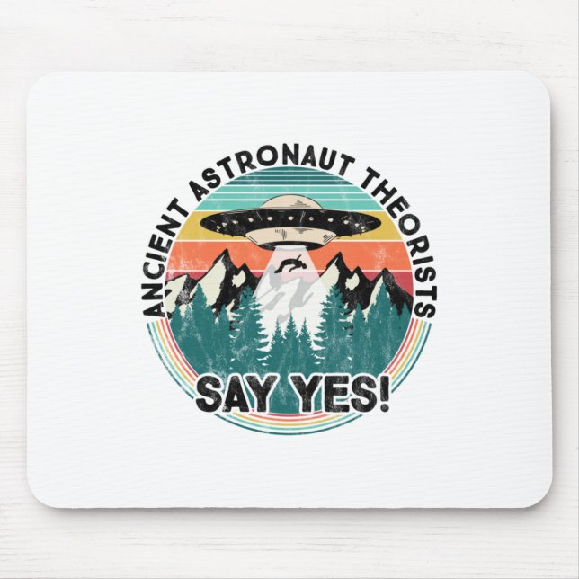 Ancient Astronaut Theorists Say Yes - Aliens Long  Mouse Pad (Front)