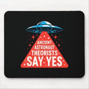 Ancient Astronaut Theorists Ufo Alien Spaceship Ou Mouse Pad