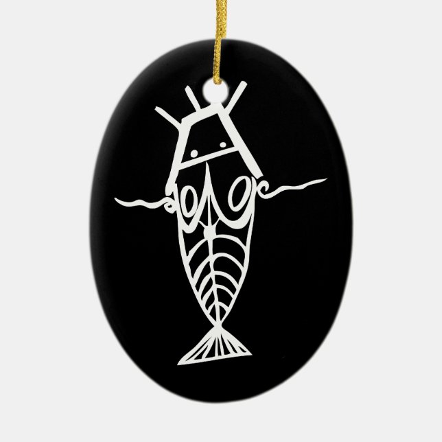 Ancient Astronauts Ceramic Tree Decoration (Front)