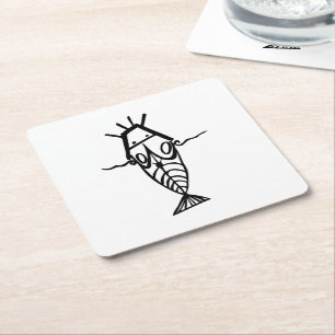 Ancient Astronauts Square Paper Coaster