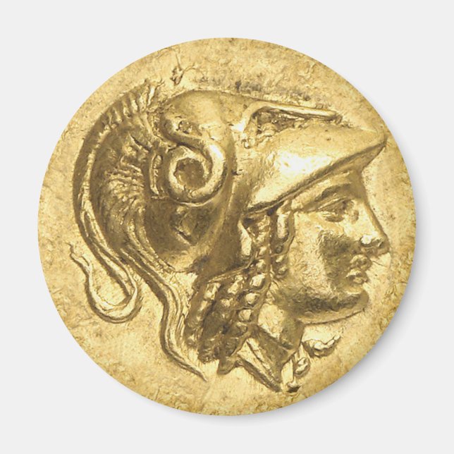 Ancient Athena Coin Magnet (Front)