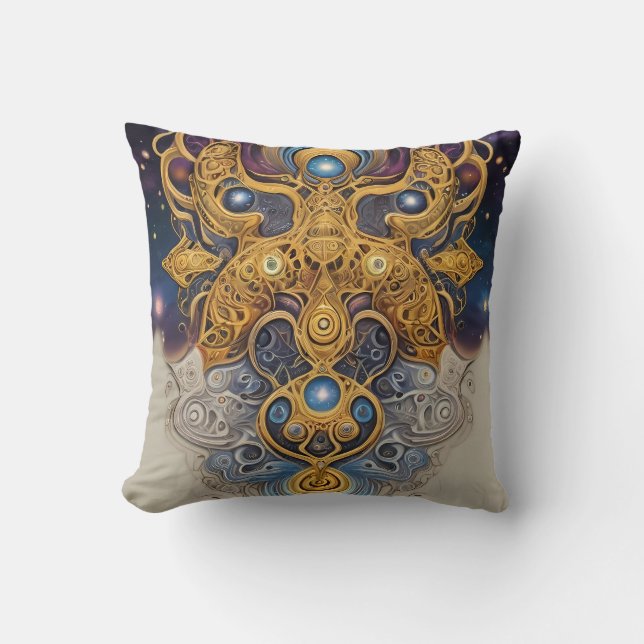 Ancient Aztec & Celtic Abstract mixed symbols  Cushion (Front)